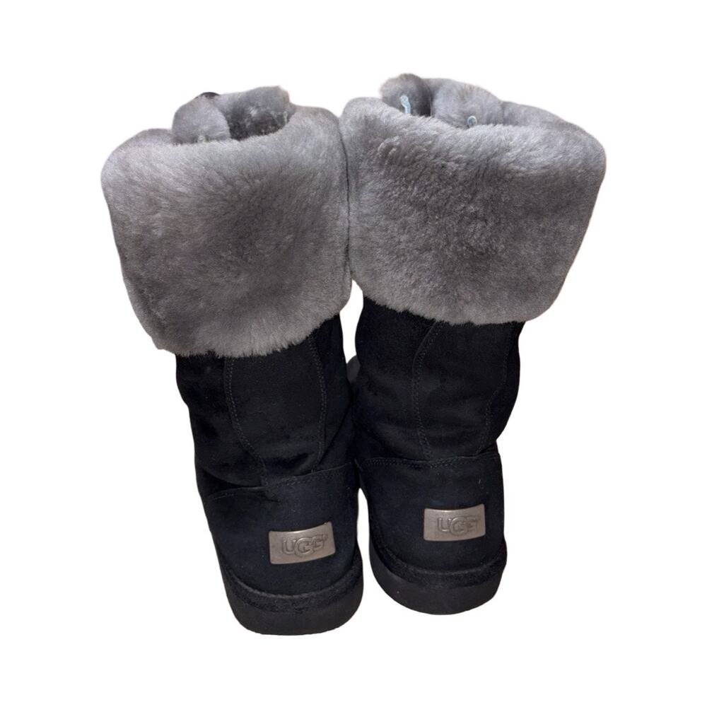 UGG Australia 1892 Montclair Black Suede Leather Shearling Boots  Size: US 11 - Picture 5 of 8